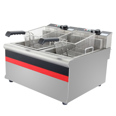 英迪爾臺式雙缸雙篩電炸爐 英迪爾臺式雙缸雙篩電炸爐